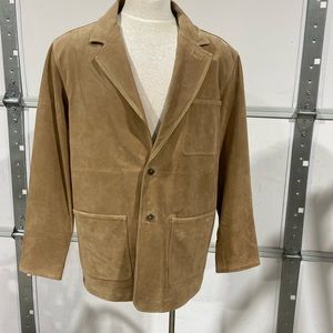 NEW Travel Smith genuine suede blazer, large